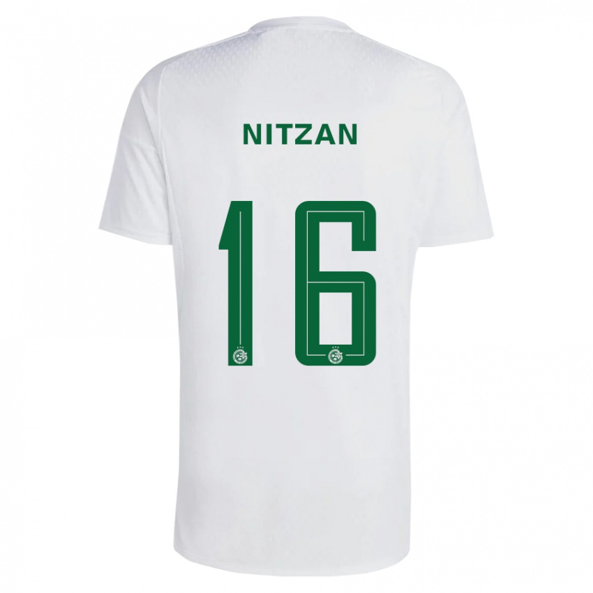 Kvinder Itamar Nitzan #16 Grøn Blå Udebane Spillertrøjer 2023/24 Trøje T-Shirt