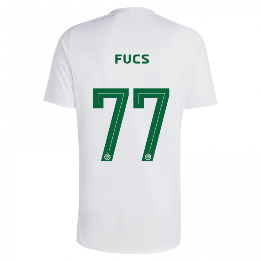 Kvinder Roee Fucs #77 Grøn Blå Udebane Spillertrøjer 2023/24 Trøje T-Shirt