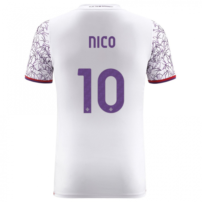 Kvinder Nicolas Gonzalez #10 Hvid Udebane Spillertrøjer 2023/24 Trøje T-Shirt