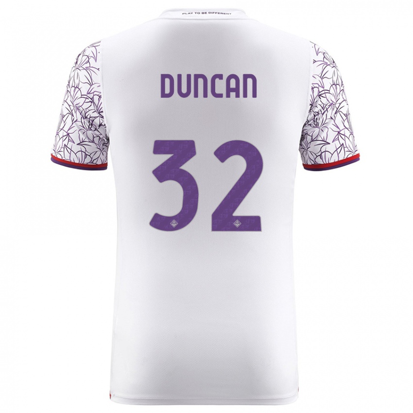 Kvinder Alfred Duncan #32 Hvid Udebane Spillertrøjer 2023/24 Trøje T-Shirt