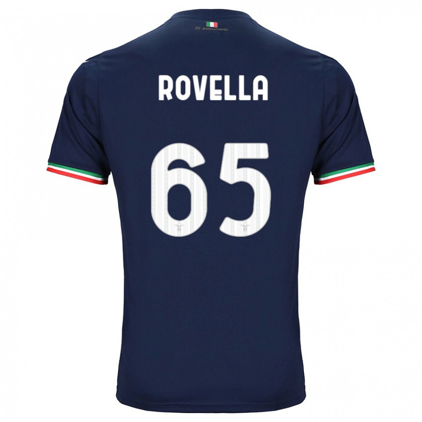Kvinder Nicolo Rovella #65 Flåde Udebane Spillertrøjer 2023/24 Trøje T-Shirt