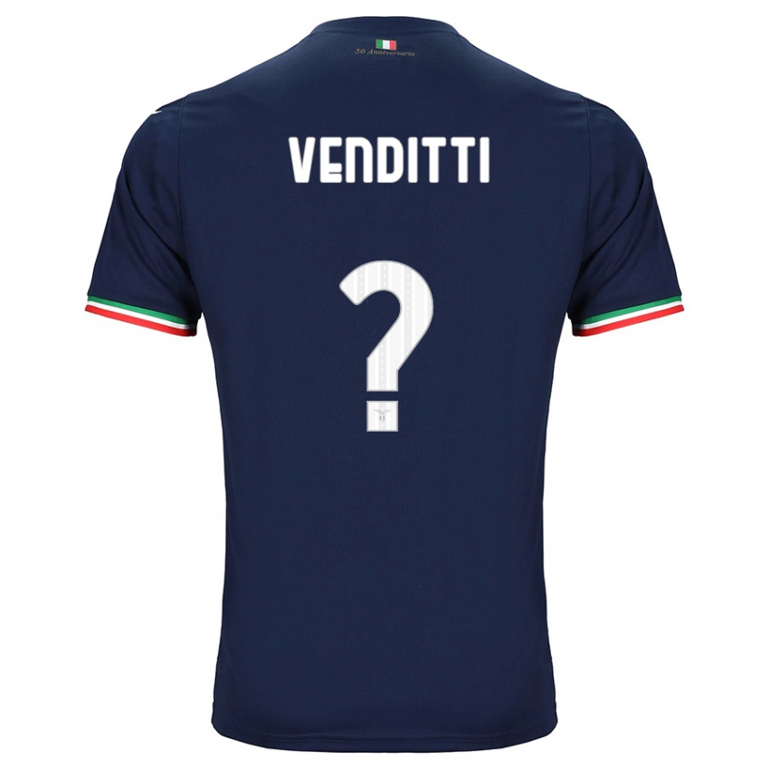 Kvinder Pietro Venditti #0 Flåde Udebane Spillertrøjer 2023/24 Trøje T-Shirt