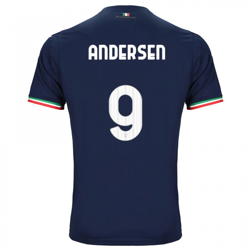 Kvinder Signe Holt Andersen #9 Flåde Udebane Spillertrøjer 2023/24 Trøje T-Shirt