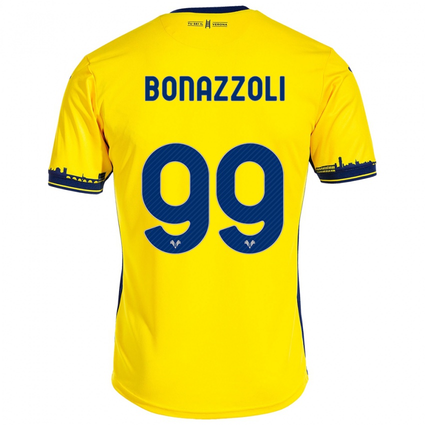 Kvinder Federico Bonazzoli #99 Gul Udebane Spillertrøjer 2023/24 Trøje T-Shirt