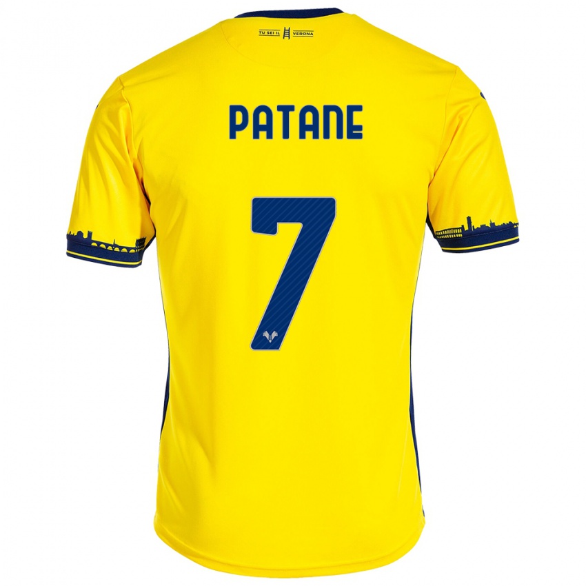 Kvinder Nicola Patanè #7 Gul Udebane Spillertrøjer 2023/24 Trøje T-Shirt