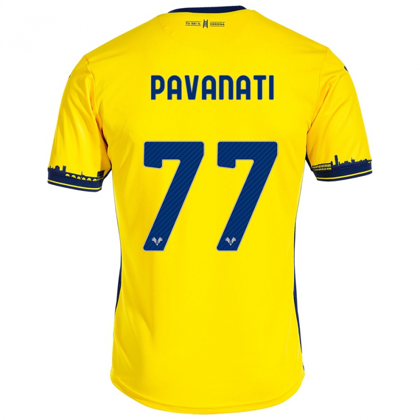 Kvinder Alessandro Pavanati #77 Gul Udebane Spillertrøjer 2023/24 Trøje T-Shirt