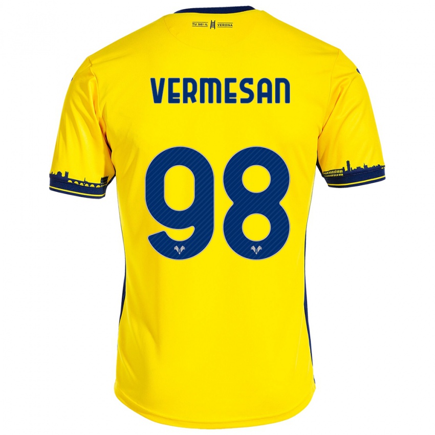 Kvinder Ioan Vermesan #98 Gul Udebane Spillertrøjer 2023/24 Trøje T-Shirt