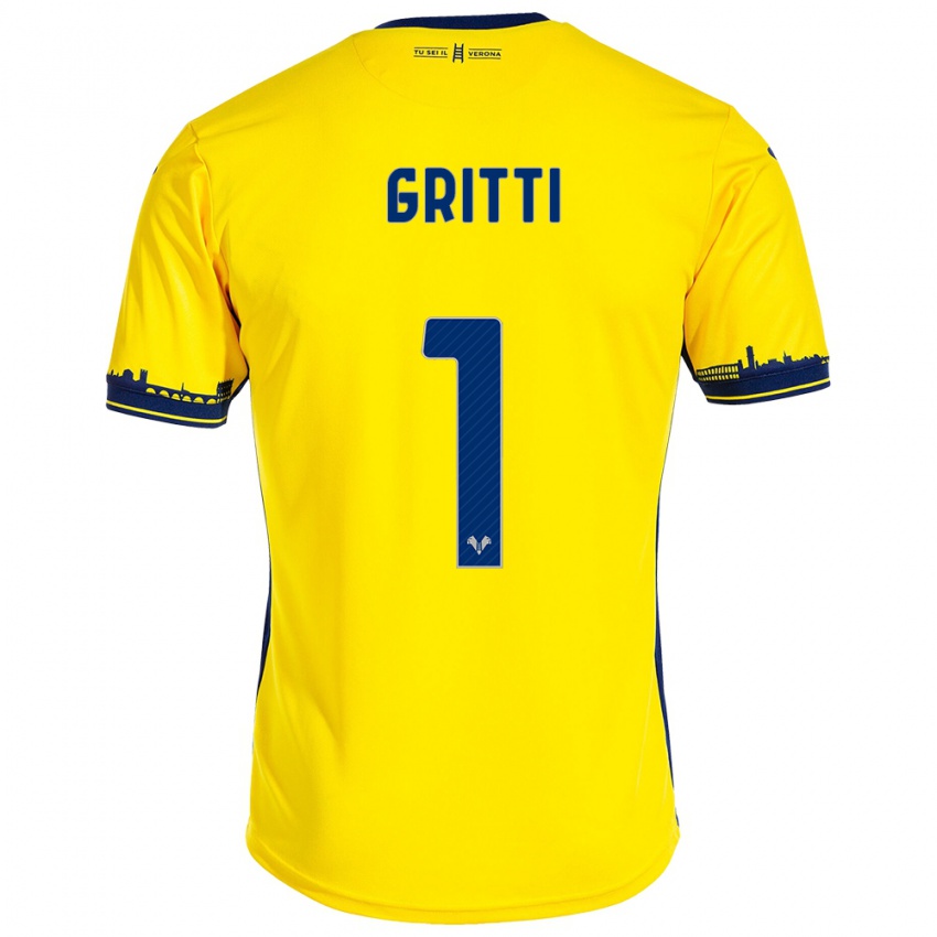 Kvinder Alessia Gritti #1 Gul Udebane Spillertrøjer 2023/24 Trøje T-Shirt