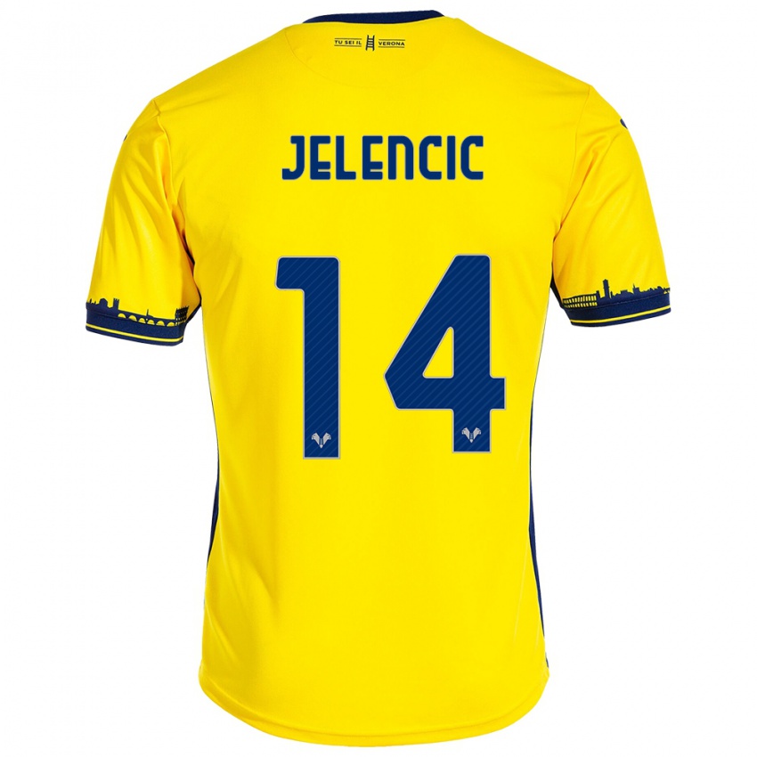 Kvinder Ana Jelencic #14 Gul Udebane Spillertrøjer 2023/24 Trøje T-Shirt