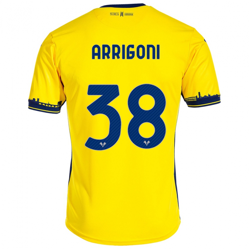 Kvinder Arrigoni #38 Gul Udebane Spillertrøjer 2023/24 Trøje T-Shirt