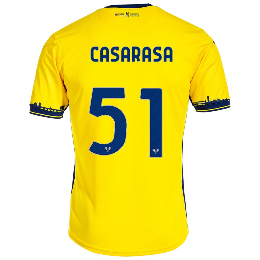 Kvinder Asia Casarasa #51 Gul Udebane Spillertrøjer 2023/24 Trøje T-Shirt