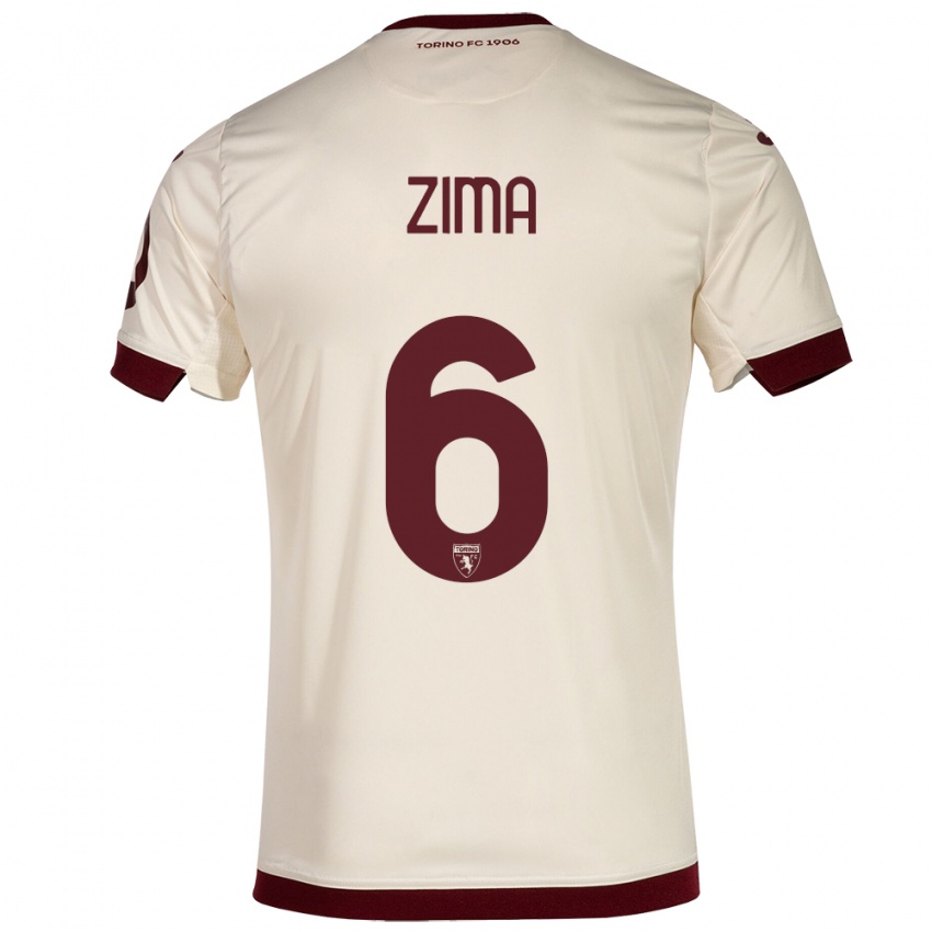 Kvinder David Zima #6 Champagne Udebane Spillertrøjer 2023/24 Trøje T-Shirt