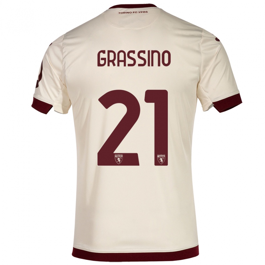 Kvinder Giulia Grassino #21 Champagne Udebane Spillertrøjer 2023/24 Trøje T-Shirt