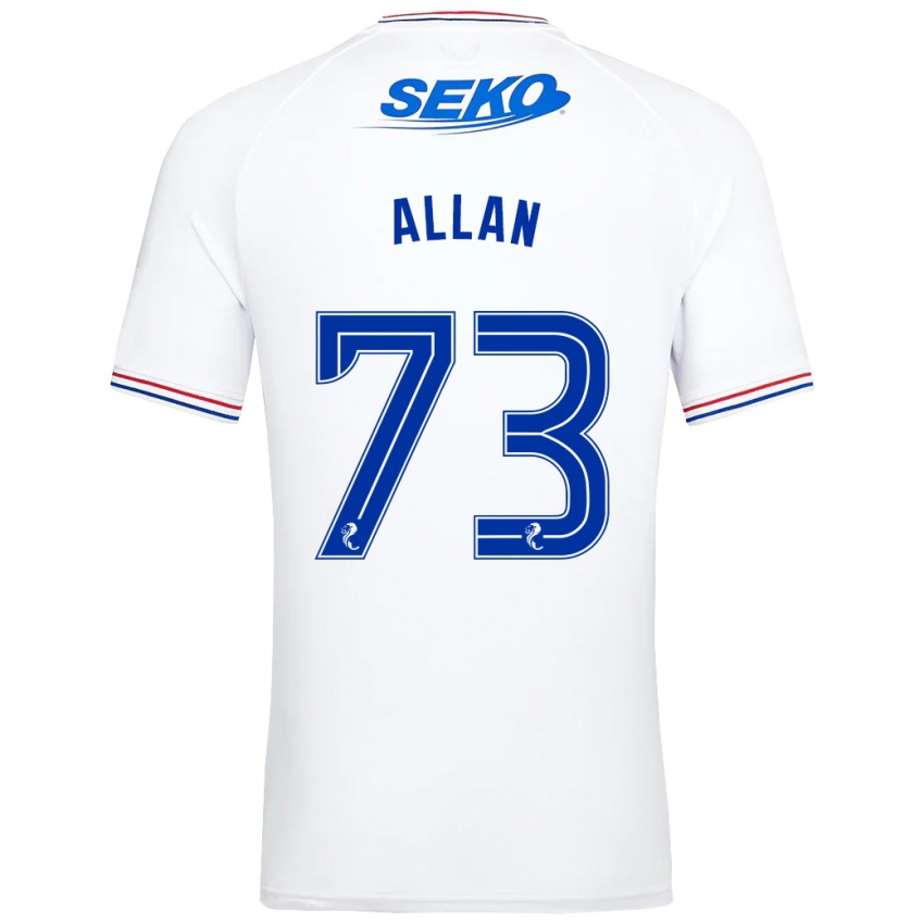 Kvinder Connor Allan #73 Hvid Udebane Spillertrøjer 2023/24 Trøje T-Shirt