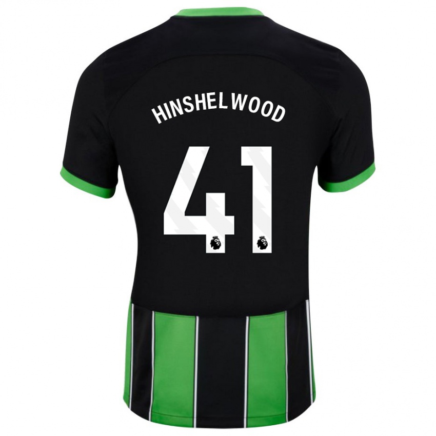 Kvinder Jack Hinshelwood #41 Sort Grøn Udebane Spillertrøjer 2023/24 Trøje T-Shirt