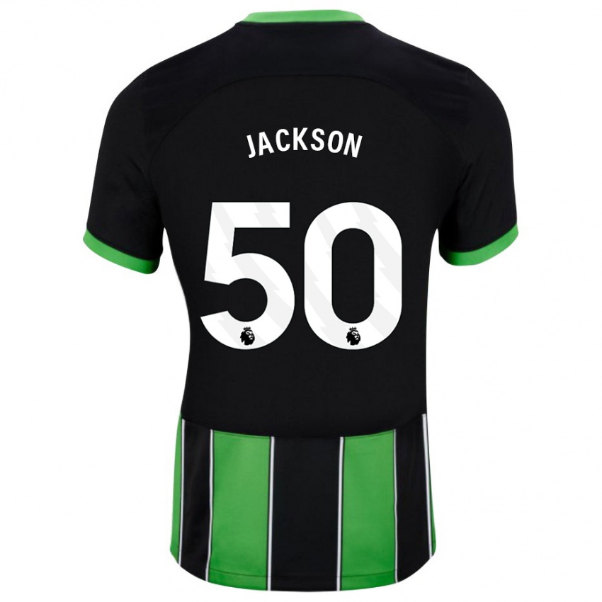 Kvinder Ben Jackson #50 Sort Grøn Udebane Spillertrøjer 2023/24 Trøje T-Shirt