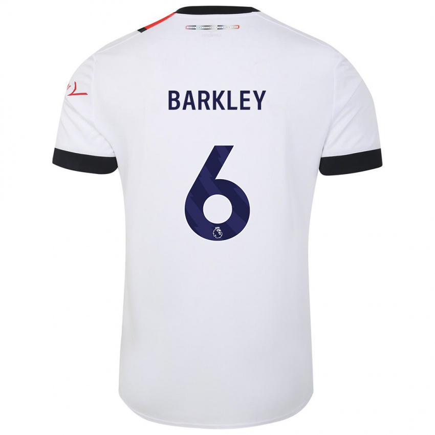 Kvinder Ross Barkley #6 Hvid Udebane Spillertrøjer 2023/24 Trøje T-Shirt