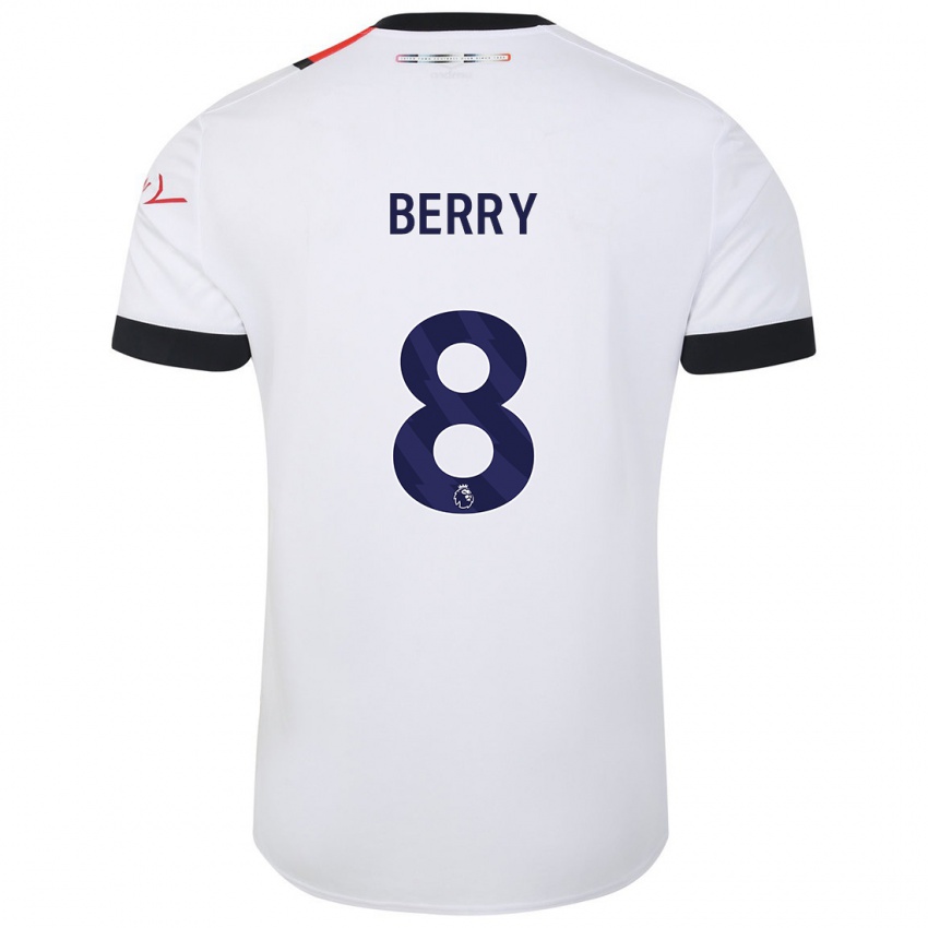 Kvinder Luke Berry #8 Hvid Udebane Spillertrøjer 2023/24 Trøje T-Shirt