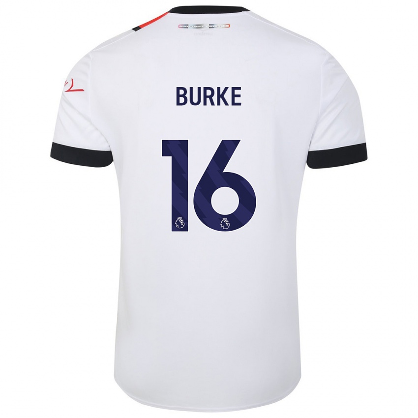 Kvinder Reece Burke #16 Hvid Udebane Spillertrøjer 2023/24 Trøje T-Shirt