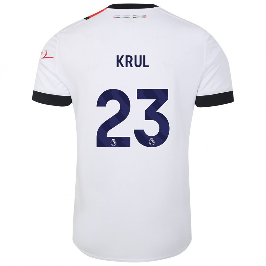 Kvinder Tim Krul #23 Hvid Udebane Spillertrøjer 2023/24 Trøje T-Shirt