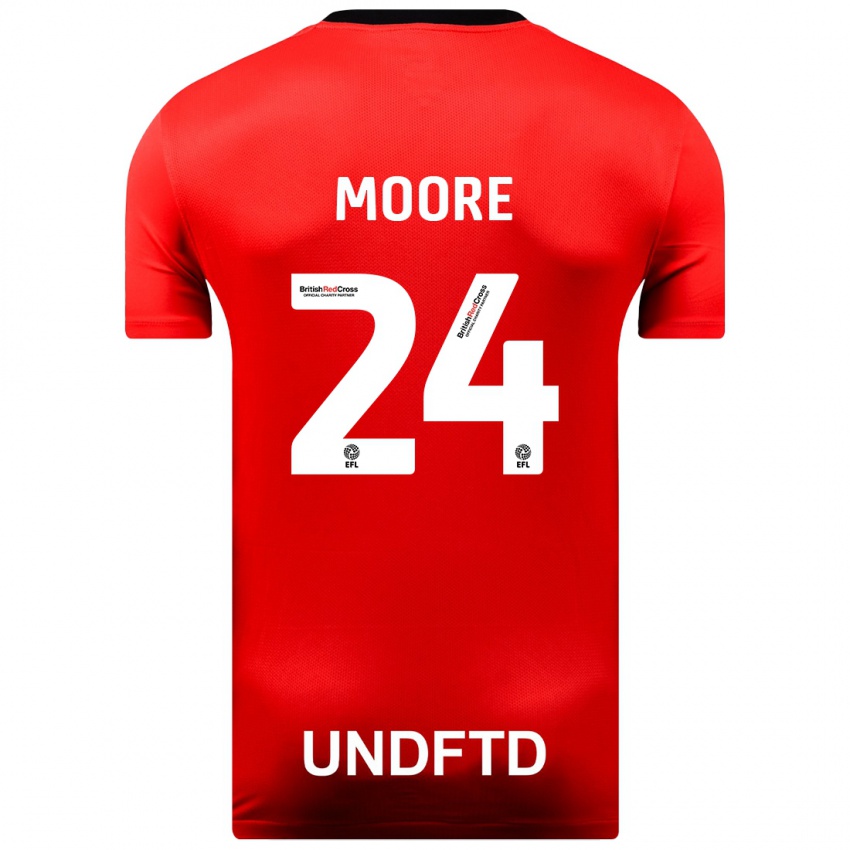 Kvinder Jade Ellis Moore #24 Rød Udebane Spillertrøjer 2023/24 Trøje T-Shirt