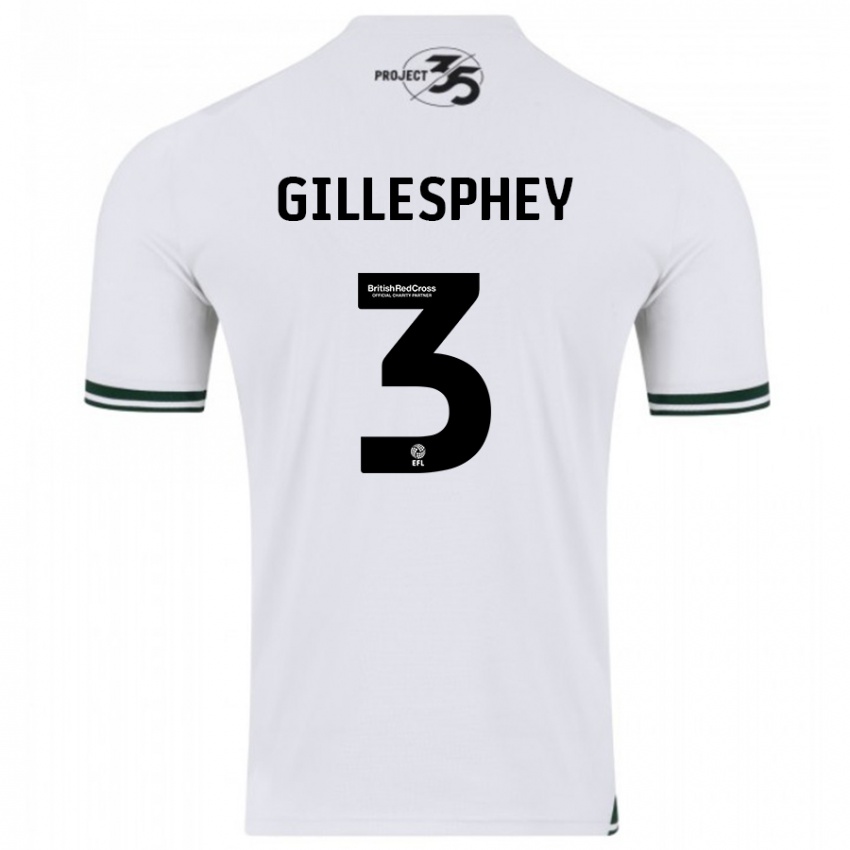 Kvinder Macaulay Gillesphey #3 Hvid Udebane Spillertrøjer 2023/24 Trøje T-Shirt