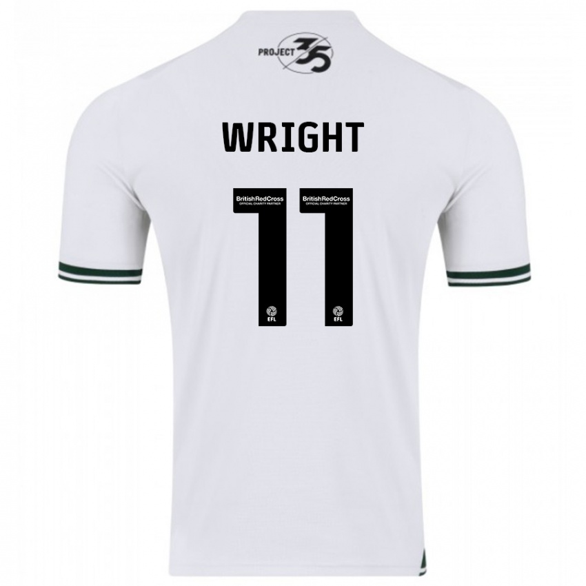 Kvinder Callum Wright #11 Hvid Udebane Spillertrøjer 2023/24 Trøje T-Shirt