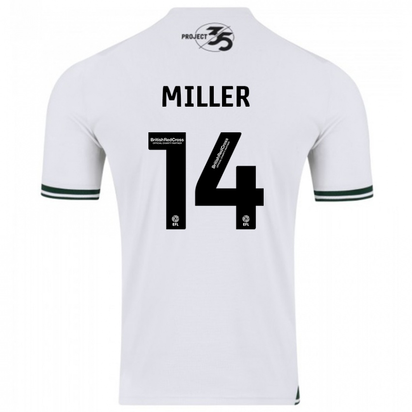 Kvinder Mickel Miller #14 Hvid Udebane Spillertrøjer 2023/24 Trøje T-Shirt
