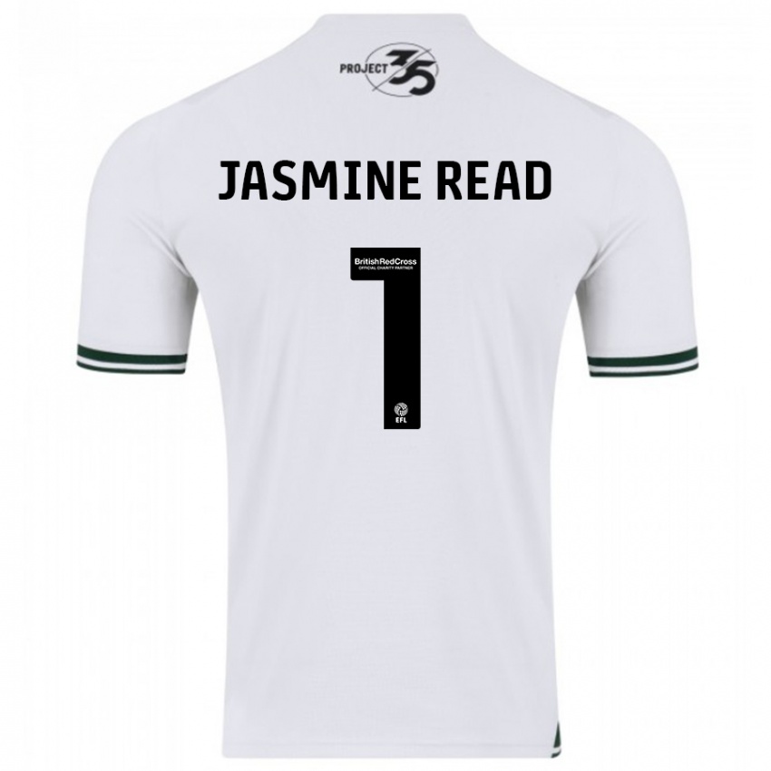 Kvinder Jasmine Read #1 Hvid Udebane Spillertrøjer 2023/24 Trøje T-Shirt