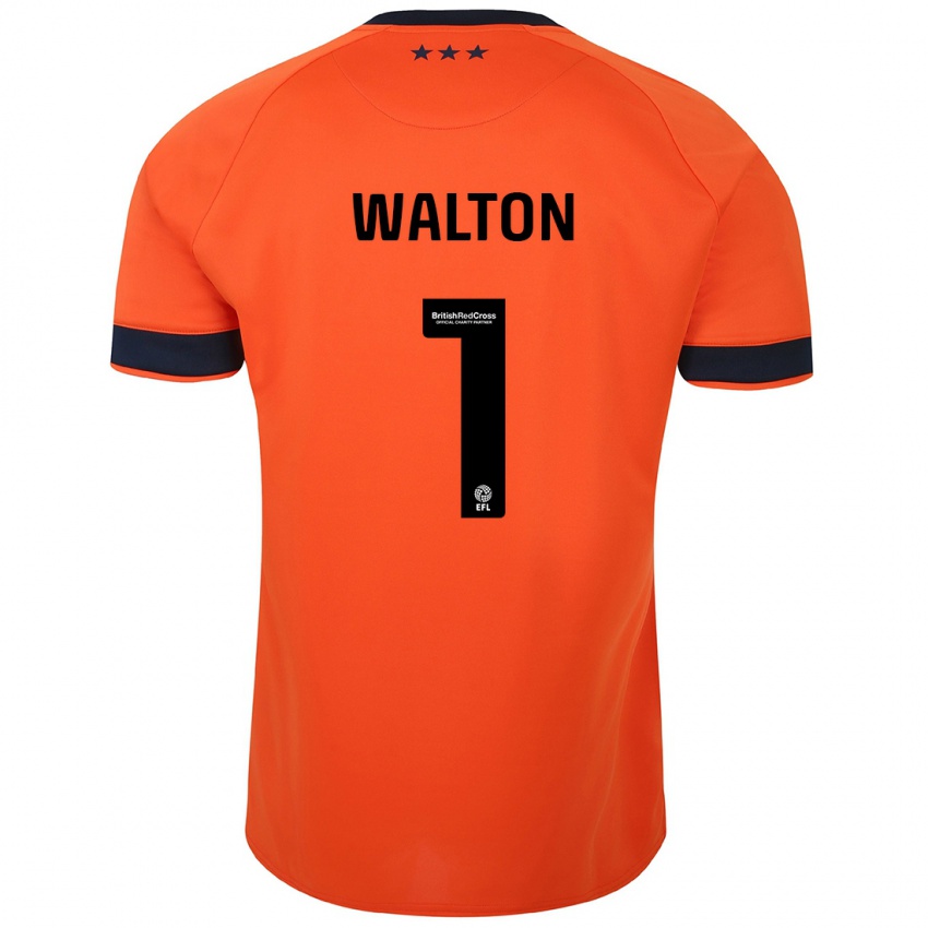 Kvinder Christian Walton #1 Appelsin Udebane Spillertrøjer 2023/24 Trøje T-Shirt