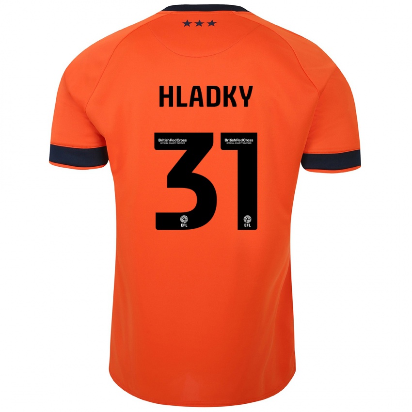 Kvinder Vaclav Hladky #31 Appelsin Udebane Spillertrøjer 2023/24 Trøje T-Shirt