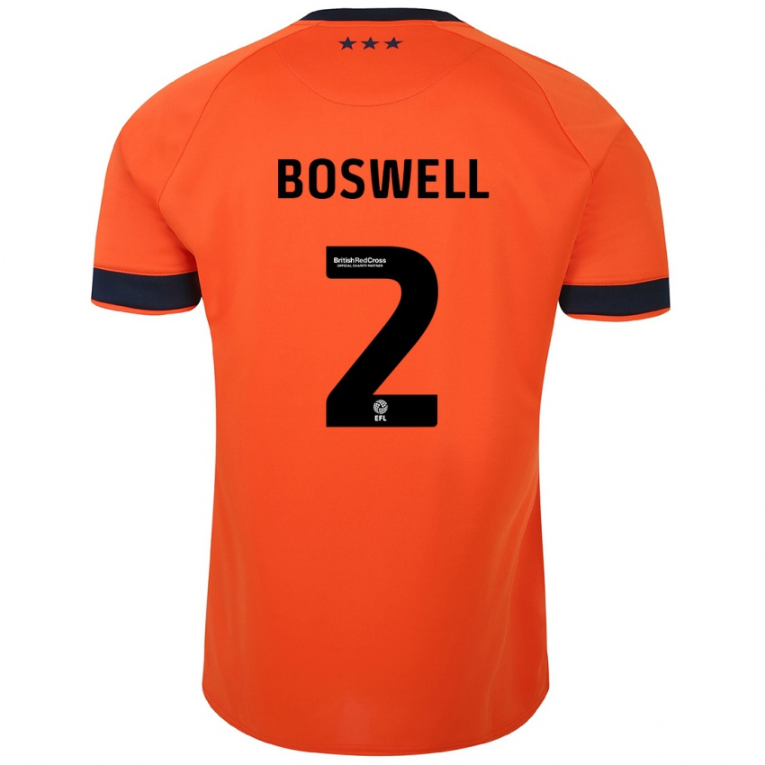 Kvinder Maria Boswell #2 Appelsin Udebane Spillertrøjer 2023/24 Trøje T-Shirt