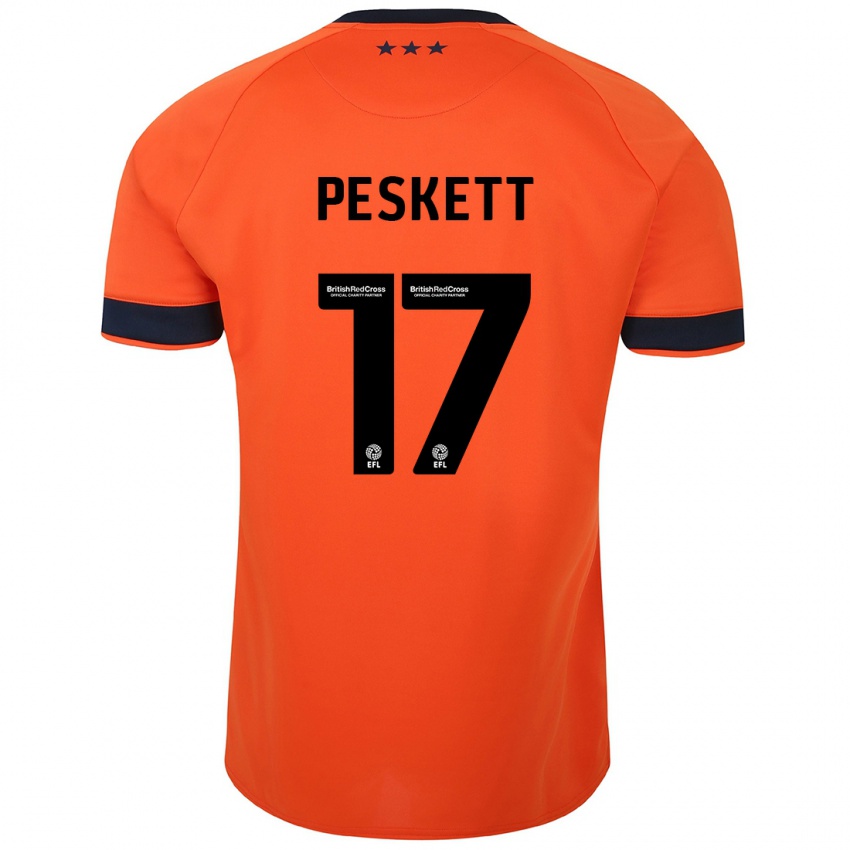 Kvinder Sophie Peskett #17 Appelsin Udebane Spillertrøjer 2023/24 Trøje T-Shirt