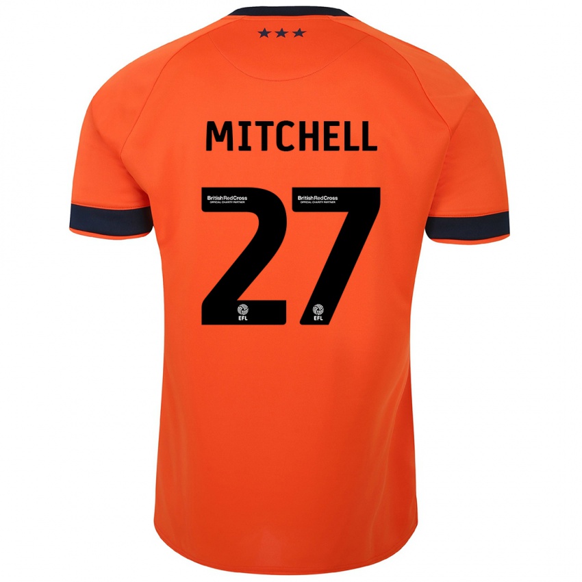 Kvinder Leah Mitchell #27 Appelsin Udebane Spillertrøjer 2023/24 Trøje T-Shirt