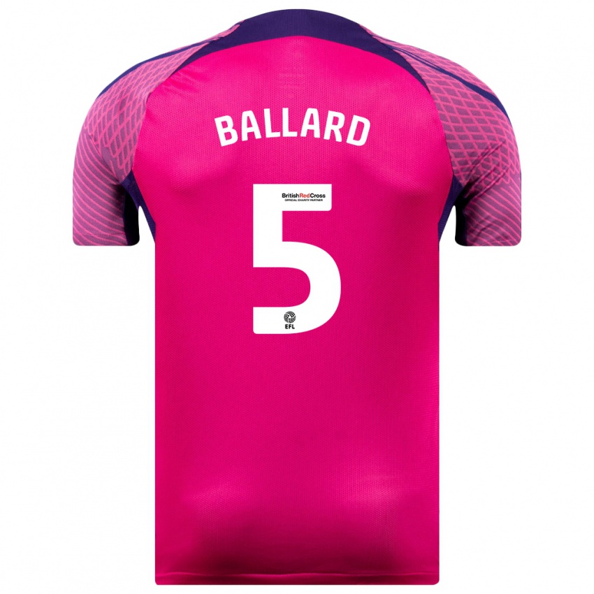 Kvinder Daniel Ballard #5 Lilla Udebane Spillertrøjer 2023/24 Trøje T-Shirt