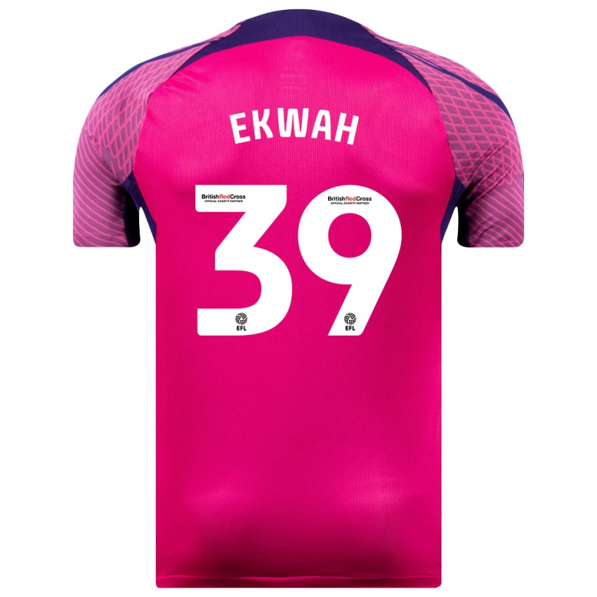 Kvinder Pierre Ekwah #39 Lilla Udebane Spillertrøjer 2023/24 Trøje T-Shirt