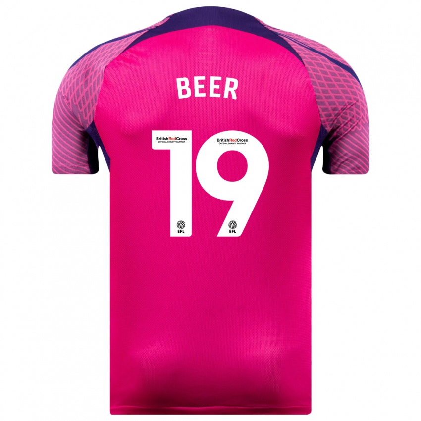 Kvinder Megan Beer #19 Lilla Udebane Spillertrøjer 2023/24 Trøje T-Shirt