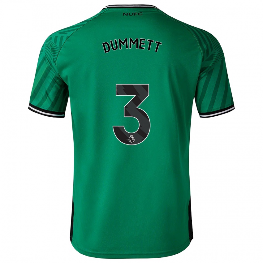 Kvinder Paul Dummett #3 Grøn Udebane Spillertrøjer 2023/24 Trøje T-Shirt
