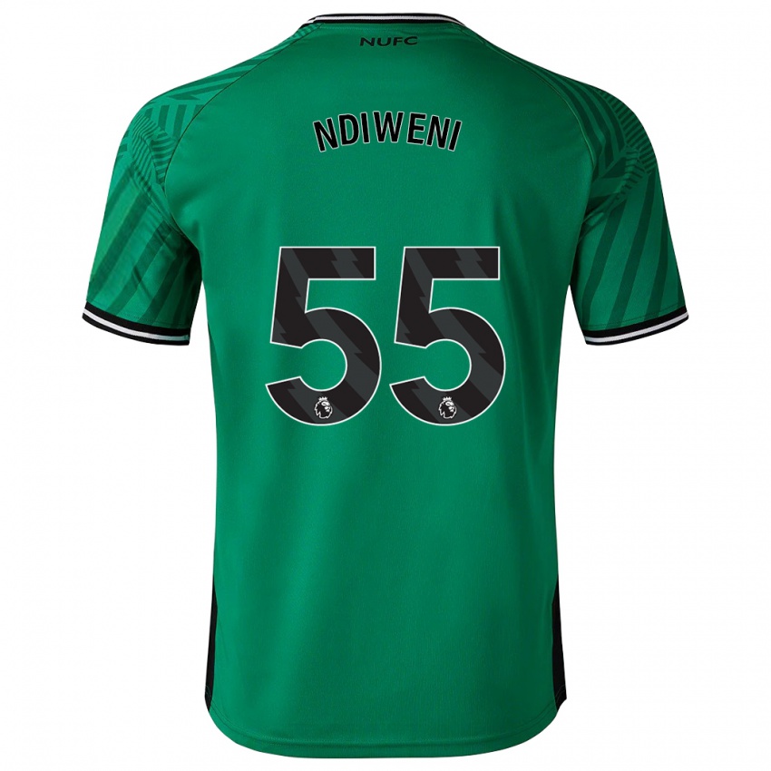 Kvinder Michael Ndiweni #55 Grøn Udebane Spillertrøjer 2023/24 Trøje T-Shirt