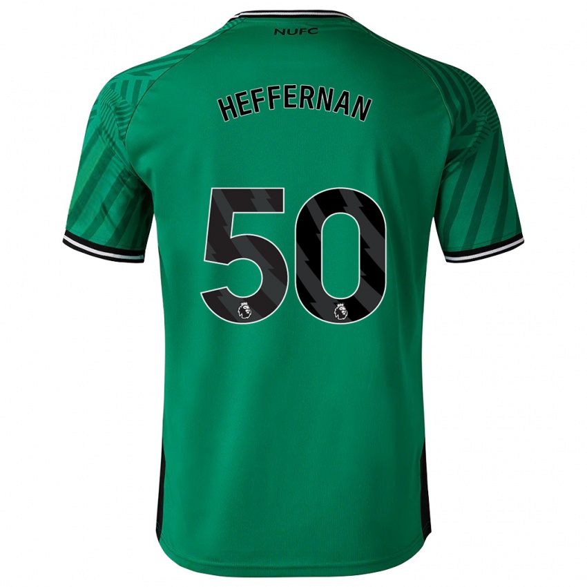 Kvinder Cathal Heffernan #50 Grøn Udebane Spillertrøjer 2023/24 Trøje T-Shirt