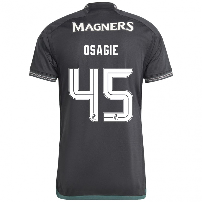 Kvinder Justin Osagie #45 Sort Udebane Spillertrøjer 2023/24 Trøje T-Shirt