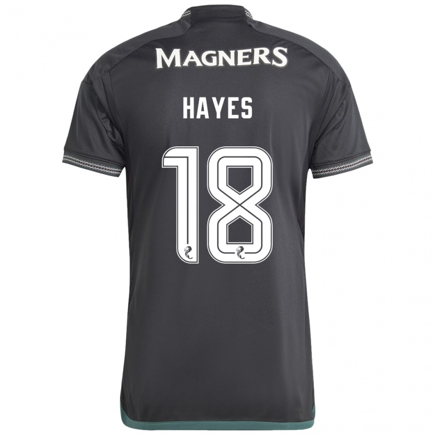 Kvinder Caitlin Hayes #18 Sort Udebane Spillertrøjer 2023/24 Trøje T-Shirt