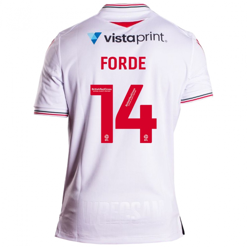 Kvinder Anthony Forde #14 Hvid Udebane Spillertrøjer 2023/24 Trøje T-Shirt