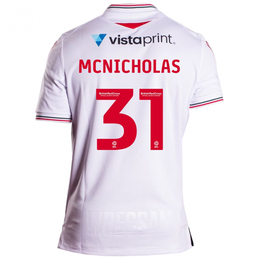 Kvinder Luke Mcnicholas #31 Hvid Udebane Spillertrøjer 2023/24 Trøje T-Shirt