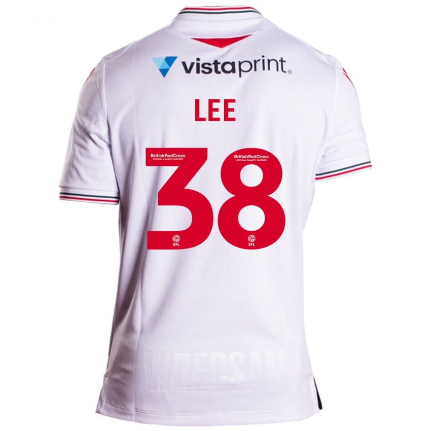 Kvinder Elliot Lee #38 Hvid Udebane Spillertrøjer 2023/24 Trøje T-Shirt