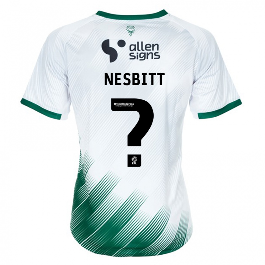 Kvinder Thomas Nesbitt #0 Hvid Udebane Spillertrøjer 2023/24 Trøje T-Shirt