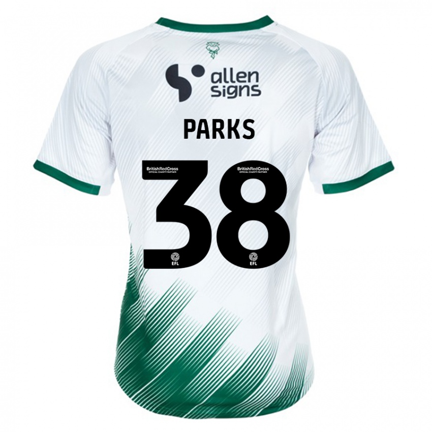 Kvinder Charlie Parks #38 Hvid Udebane Spillertrøjer 2023/24 Trøje T-Shirt