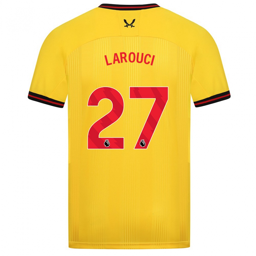 Kvinder Yasser Larouci #27 Gul Udebane Spillertrøjer 2023/24 Trøje T-Shirt