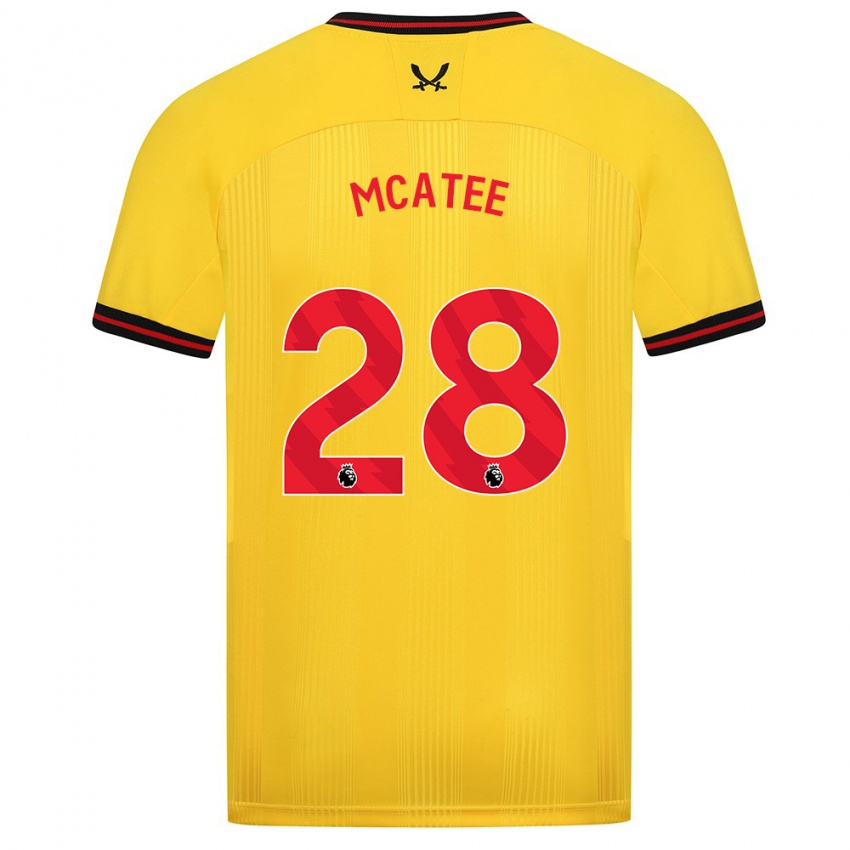 Kvinder James Mcatee #28 Gul Udebane Spillertrøjer 2023/24 Trøje T-Shirt