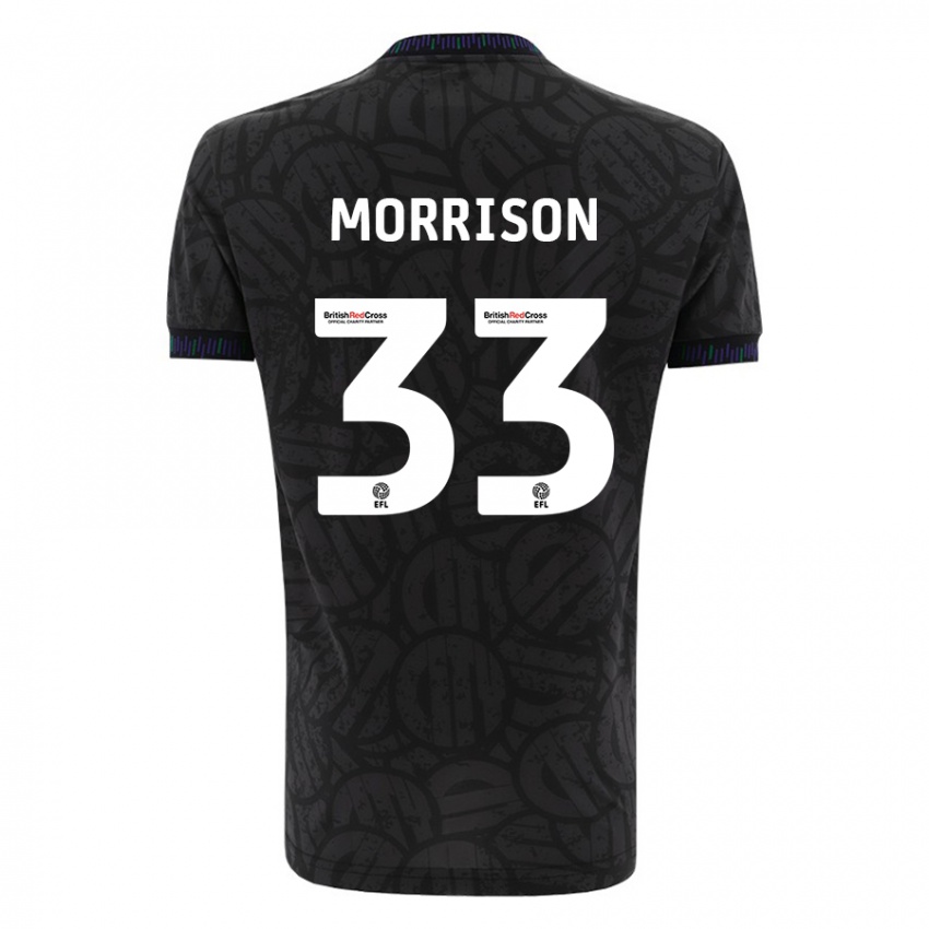 Kvinder Elijah Morrison #33 Sort Udebane Spillertrøjer 2023/24 Trøje T-Shirt